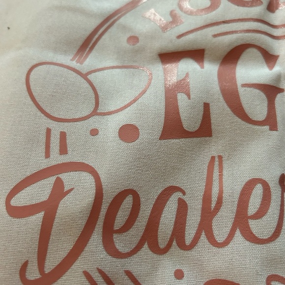 Local Egg Dealer white apron -34” by 30”-fun apron for your friendly farmer- new - Picture 4 of 7